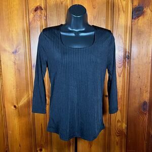 Western Connection Black 3/4 Sleeve Top Y2K